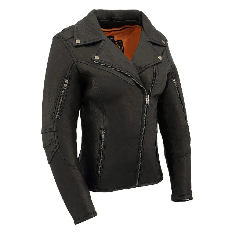 Outdoor JacketsMilwaukee Leather MLL2581 Women's Black 'Classic' Leather Lightweight Long Length Vented Jacket