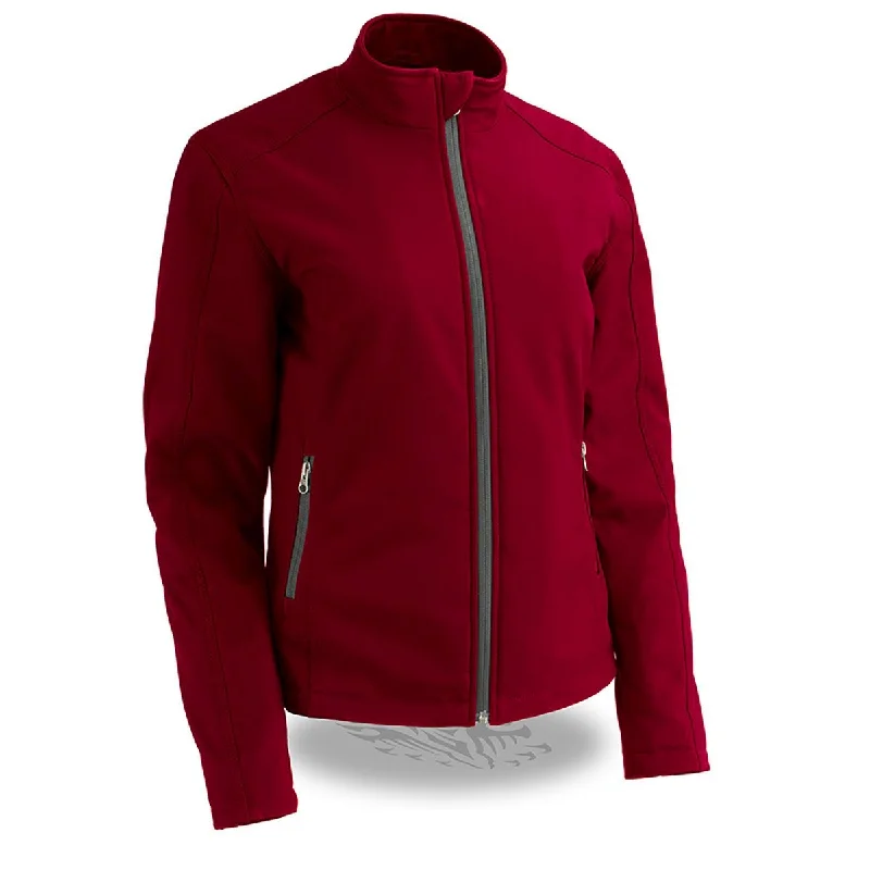 Insulated JacketsMilwaukee Leather MPL2763 Women's Red Waterproof Lightweight Soft Shell Jacket