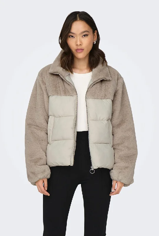 Rainproof JacketsONLY WANJA FUR PUFFER MIX JACKET