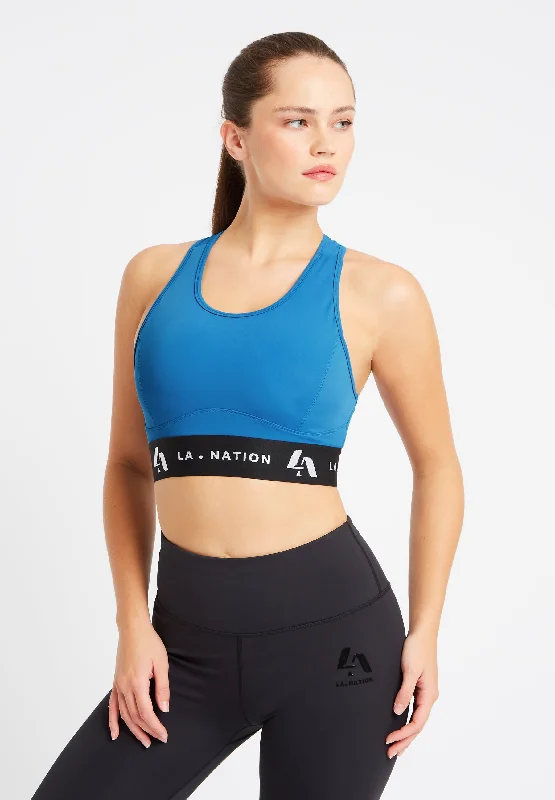 Windproof tankSignature Padded Sports Bra-Sapphire Blue