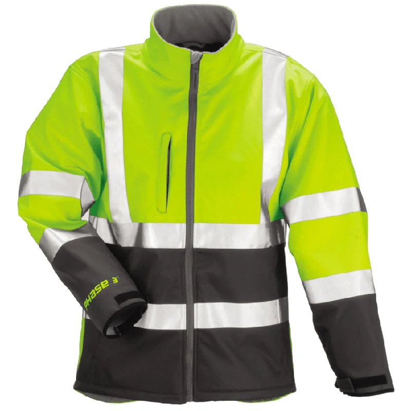 Hemp JacketsPhase 3™ Jacket – Fluorescent Yellow-Green-Charcoal Gray - Silver Reflective Tape