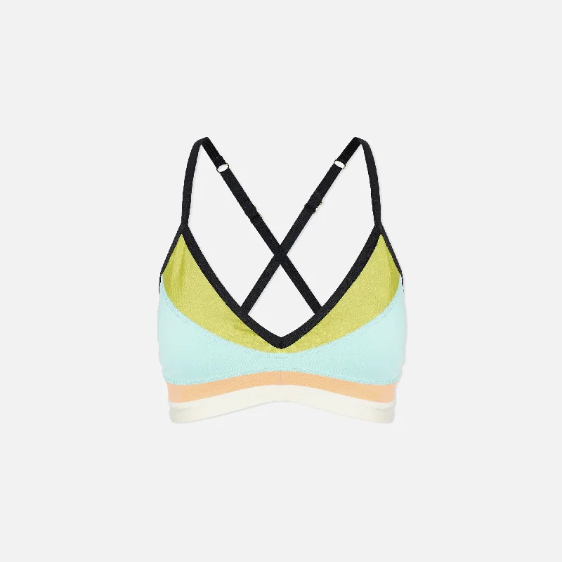 Reflective teeP.E Nation Overland Sports Bra - Aqua