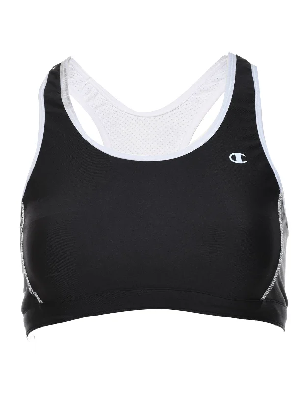 Lightweight jacketChampion Black & White Contrast Sports Bra - S