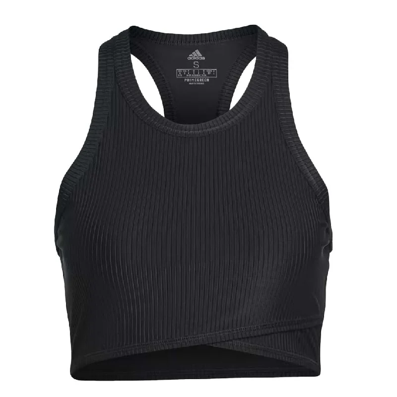 Windproof tankadidas - Women's Yoga Studio Wrapped Ribbed Sports Bra (HP1965)