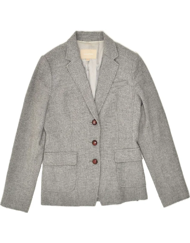 BlazerchampionBANANA REPUBLIC Womens 3 Button Blazer Jacket US 6 Medium Grey Wool