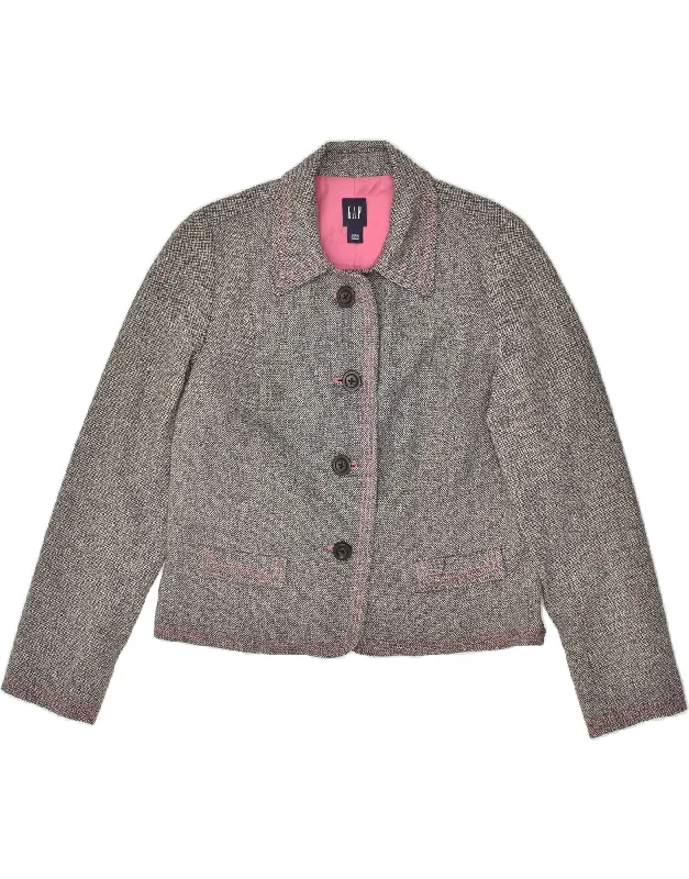 BlazergadgetGAP Womens 4 Button Blazer Jacket UK 16 Large Grey Wool