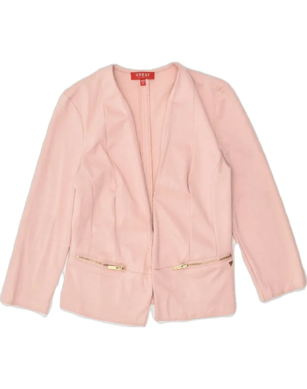 BlazertrendGUESS Womens Blazer Jacket  UK 12 Medium Pink Polyester