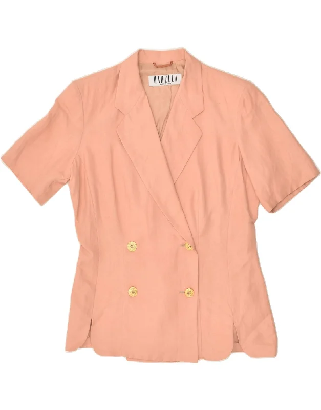 BlazerstartupMARELLA Womens Short Sleeve Blazer Jacket UK 14 Medium Pink