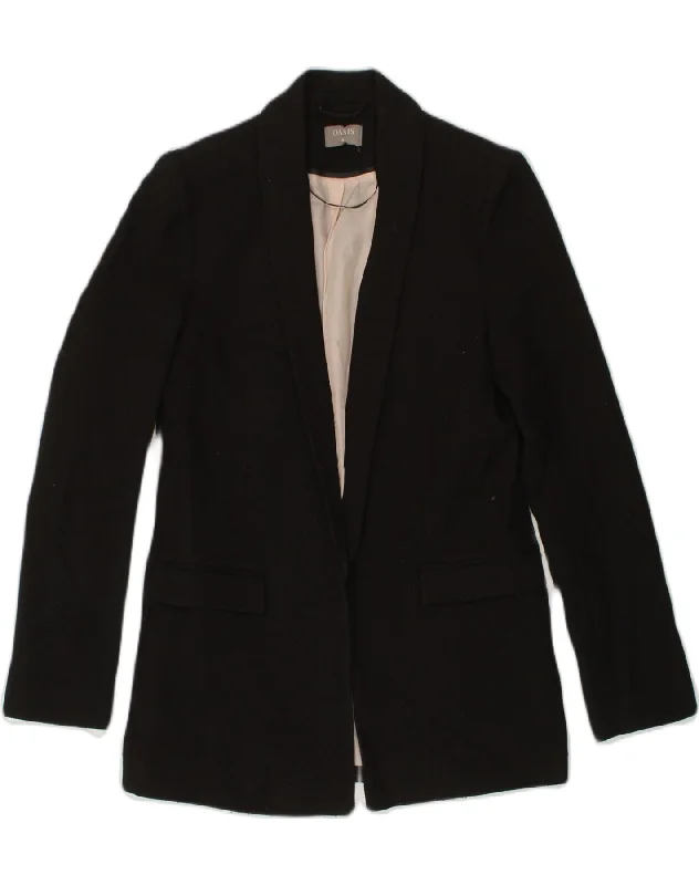 BlazerdesignOASIS Womens Blazer Jacket US 8 Medium Black Polyester