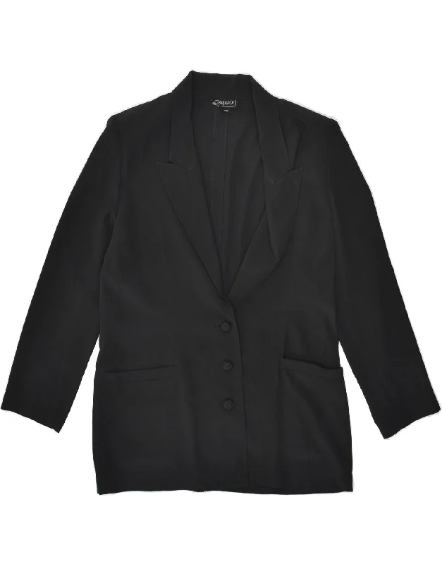 BlazerrobotSUPERIOR Womens 3 Button Blazer Jacket IT 46 XL Black