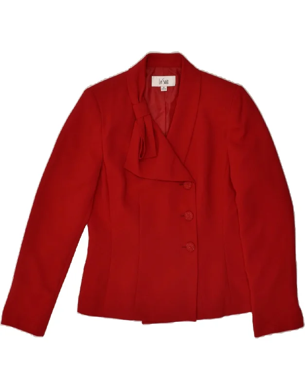 BlazerbrandVINTAGE Womens 3 Button Blazer Jacket US 6 Medium Red Polyester