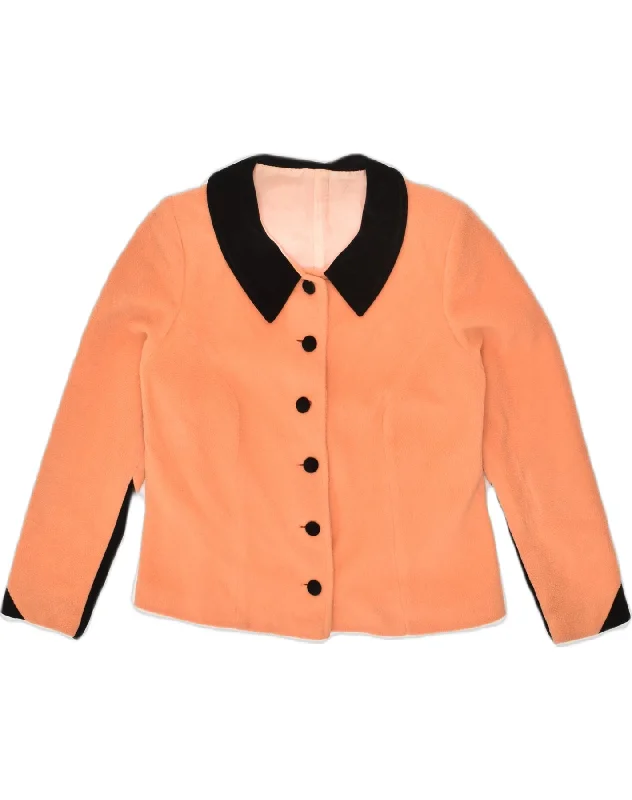 BlazertrendVINTAGE Womens 6 Button Blazer Jacket UK 14 Large Orange