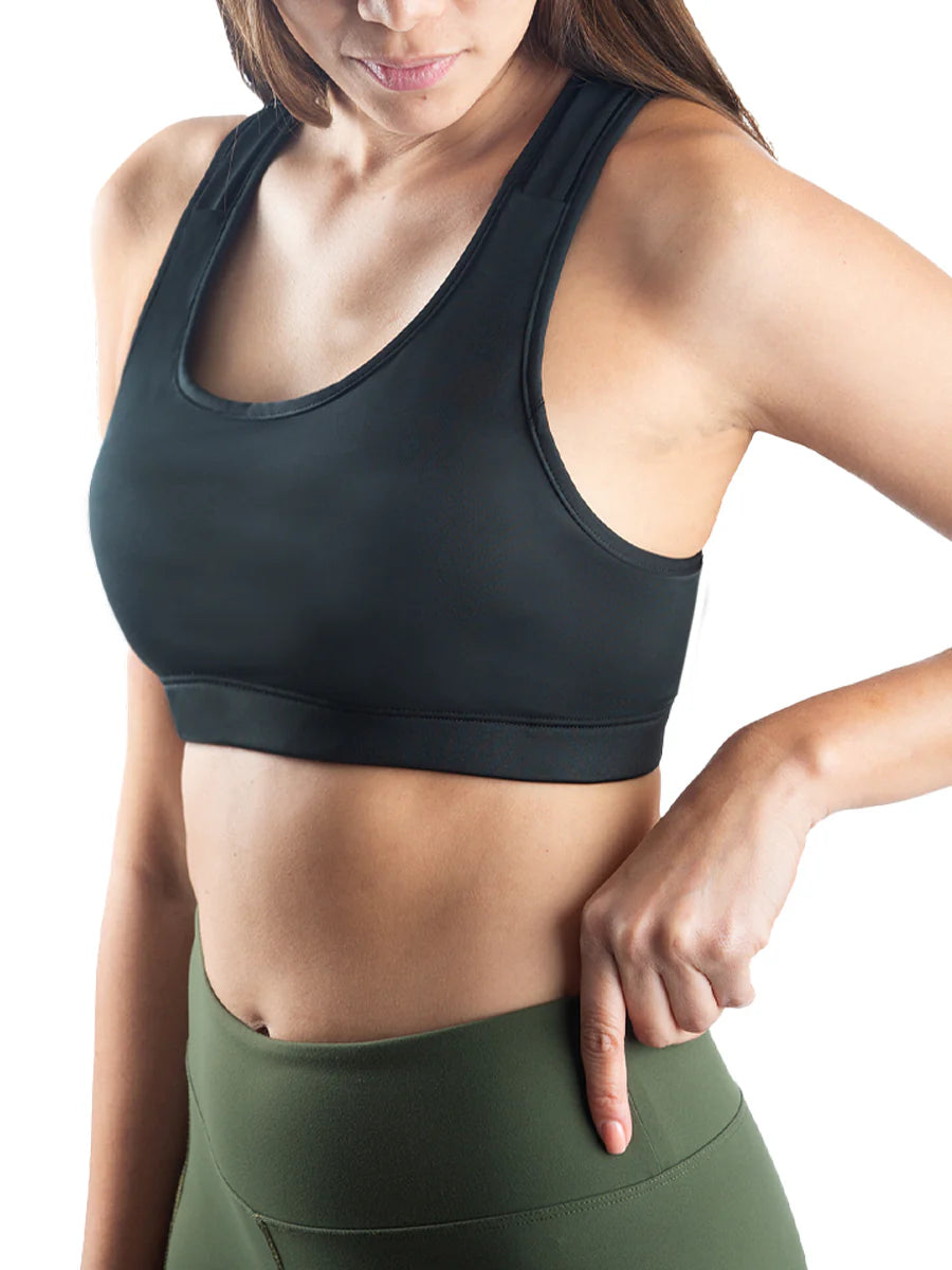 Compression teeNew Color Choice: Activloops™ 2-in-1 ProWikMax™ Sports Bra 032ALBB Made in USA!