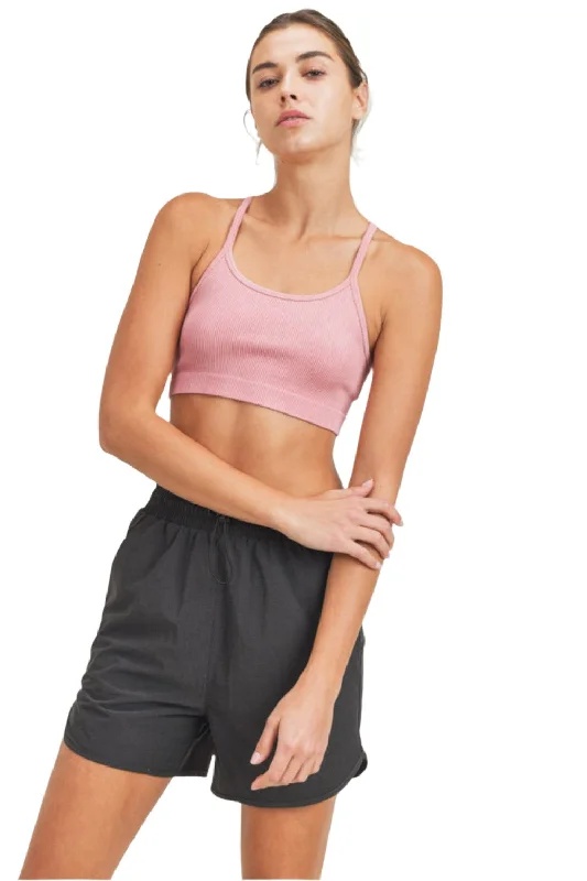 Gym jacketMono B Rib Seamless Mineral-Washed Sports Bra AT3016