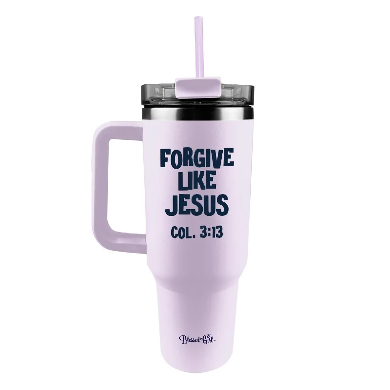 Formal T-ShirtsBlessed Girl 40 oz Stainless Steel Mug With Straw Forgive