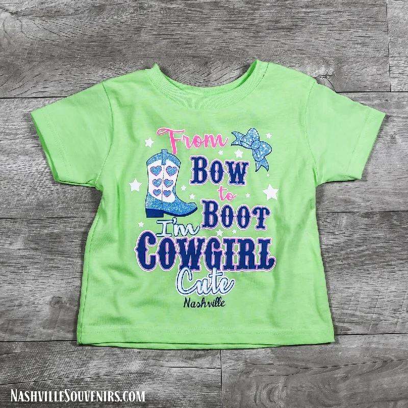 Crewneck T-ShirtsBow to Boot Cowgirl Nashville Toddlers T-Shirt