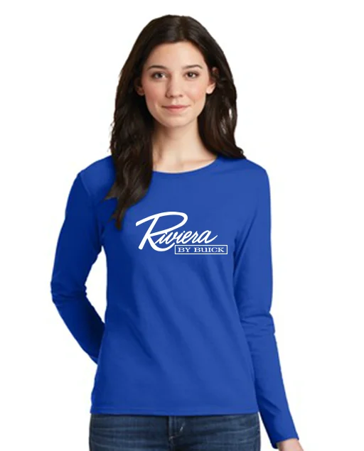 Hemp T-ShirtsBuick Riviera Ladies' 5.3 oz. Gildan Heavy Cotton Missy Fit Long-Sleeve T-Shirt- GM MODEL Collection