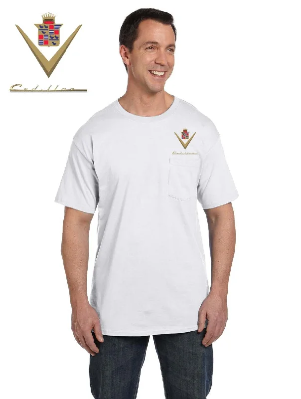 Minimalist T-ShirtsCadillac 40's Pocket T-shirt (embroidered logo on front)