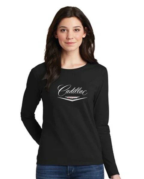 Travel T-ShirtsCadillac 50's  Ladies' 5.3 oz. Gildan Heavy Cotton Missy Fit Long-Sleeve T-Shirt