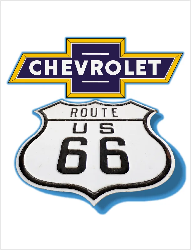 College T-ShirtsChevrolet 1950's Bowtie ROUTE 66 T-shirt