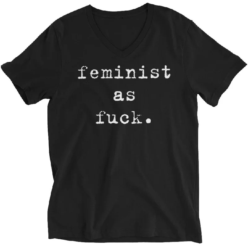 Leather-Paneled T-ShirtsFeminist As Fuck Typewriter -- Unisex T-Shirt