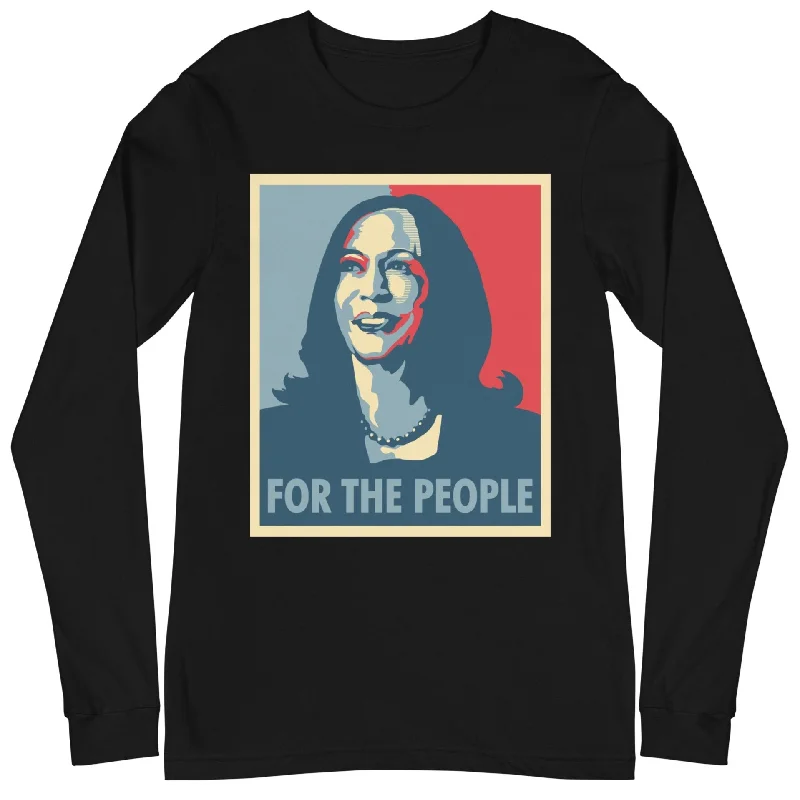 Glitter T-ShirtsFor The People, Kamala Harris -- Unisex Long Sleeve