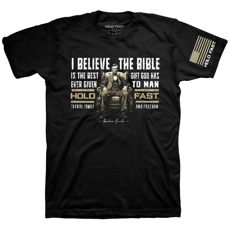 Sleep T-ShirtsHold Fast Mens T-Shirt Lincoln Bible