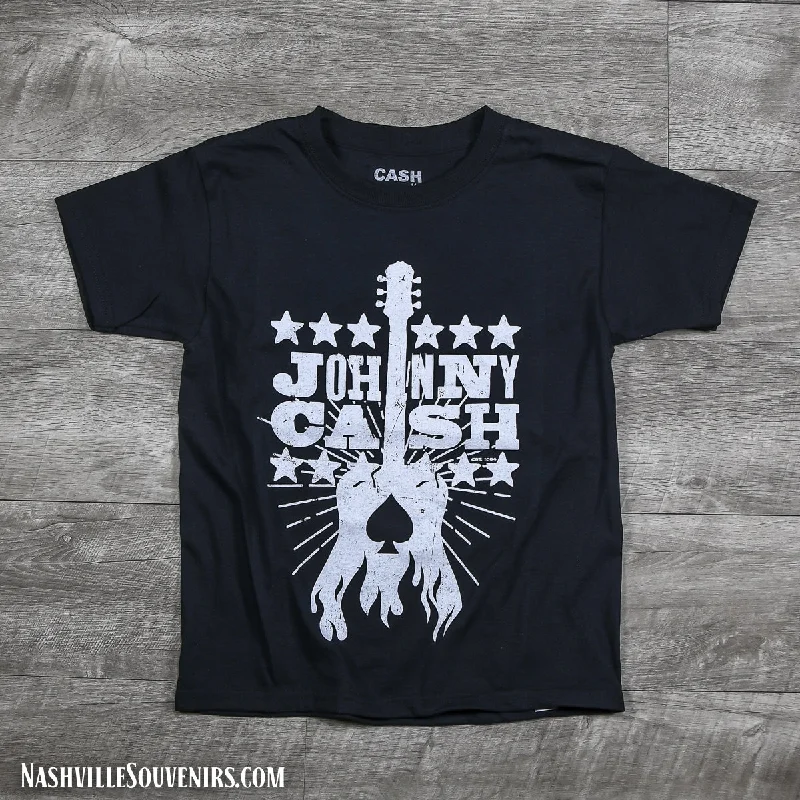 Skateboard T-ShirtsJohnny Cash Youth T-Shirt with Guitar