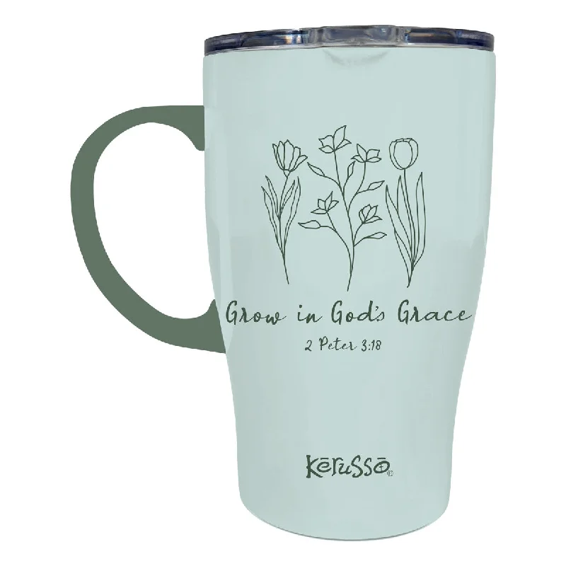 Fringed T-ShirtsKerusso 15 oz Stainless Steel Mug With Handle Grow In Grace