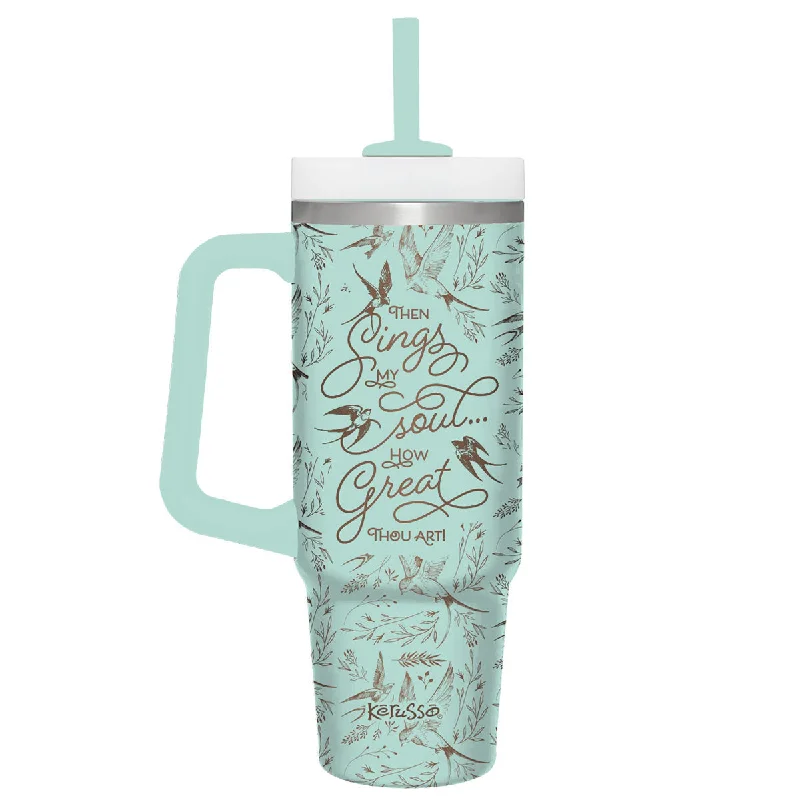 Limited Edition T-ShirtsKerusso 30 oz Stainless Steel Mug With Straw Sings My Soul