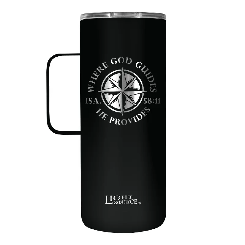 Fishing T-ShirtsLight Source 22 oz Stainless Steel Mug With Handle Where God Guides