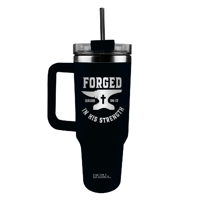 Sheer T-ShirtsLight Source 40 oz Stainless Steel Mug With Straw Forged