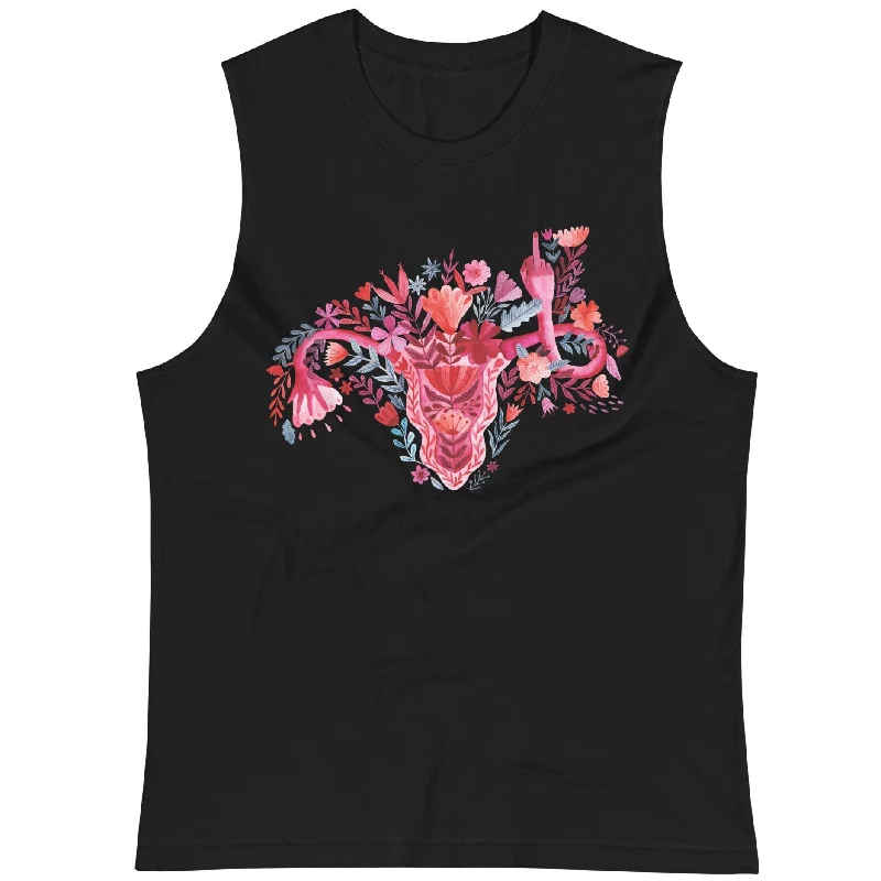 Colorblock T-ShirtsMiddle Finger Watercolor Uterus -- Unisex Tanktop