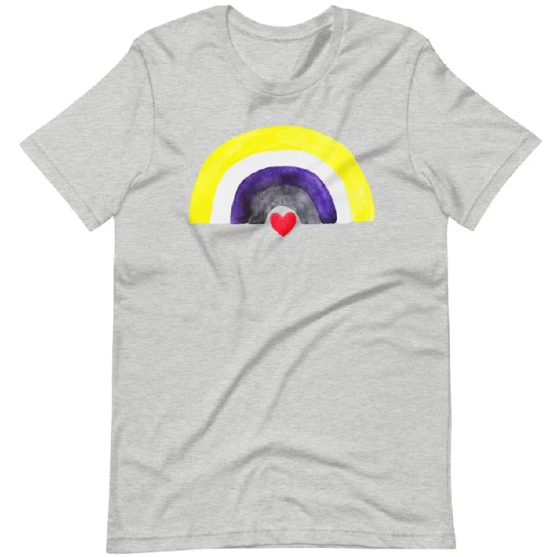 Thermal T-ShirtsNon-Binary Rainbow Flag-- Straight Cut T-Shirt