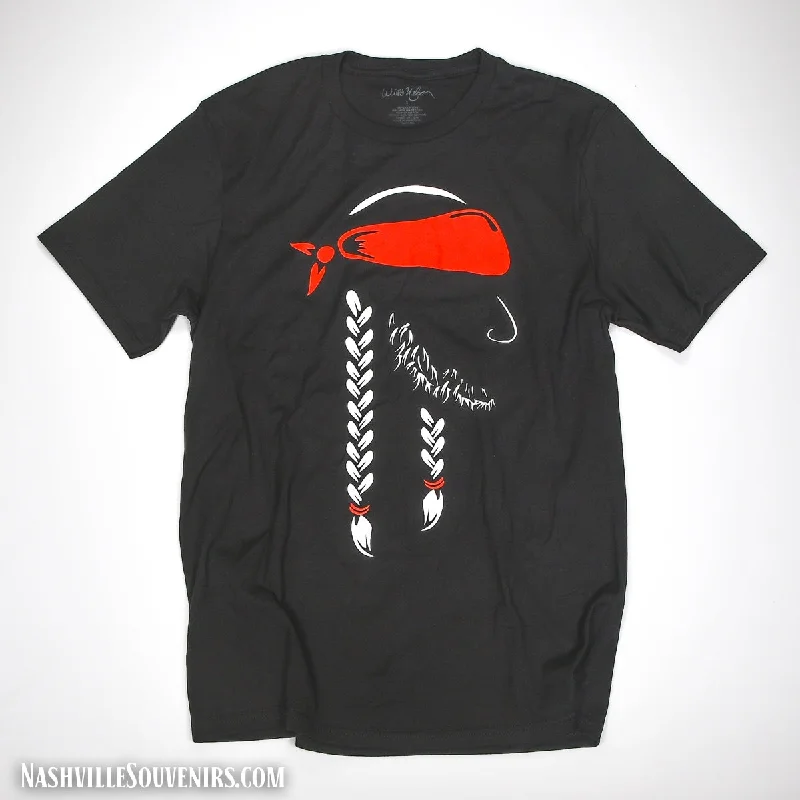 Lace-Up T-ShirtsUnisex Willie Nelson T-shirt Silhouette