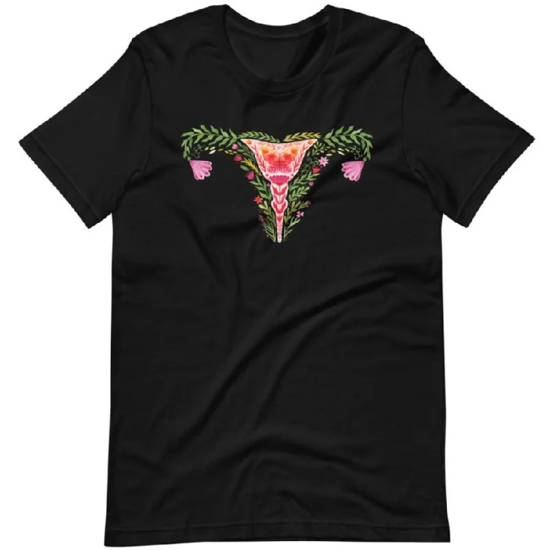 Thermal T-ShirtsUterus Watercolor Flowers -- Unisex T-Shirt