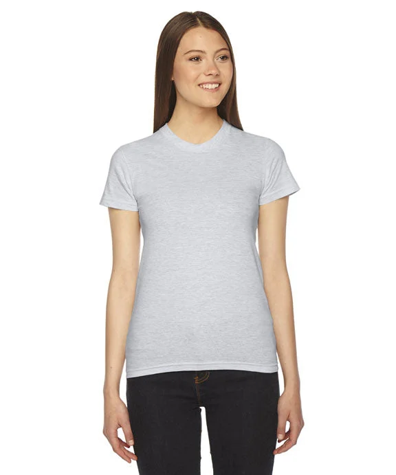 Zip-Up Hoodies2102W - American Apparel Ladies Fine Jersey Short-Sleeve T-Shirt | Ash Grey