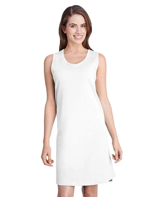 Microfleece Hoodies3523 - LAT Ladies Racerback Tank Dress | White