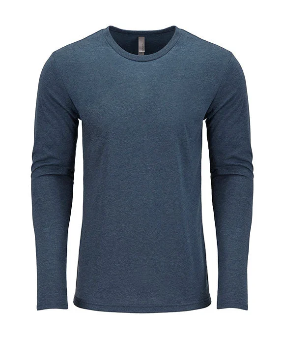 Ribbed Cuff Hoodies6071 - Next Level Mens Triblend Long-Sleeve Crew Neck T-Shirt | Indigo