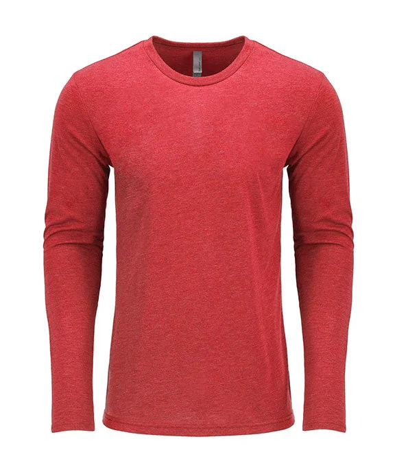 Limited Edition Hoodies6071 - Next Level Mens Triblend Long-Sleeve Crew Neck T-Shirt | Vintage Red