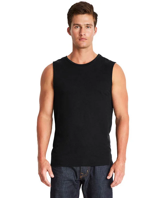 Linen Blend Sweatshirts6333 - Next Level Mens Muscle Tank Top | Black