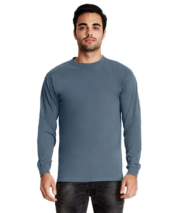 Hip-Hop Hoodies7401 - Next Level Adult Inspired Dye Long Sleeve Crew Neck Tee | Blue Jean