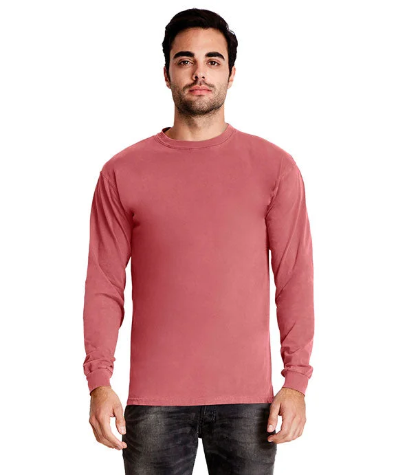 Yoga Sweatshirts7401 - Next Level Adult Inspired Dye Long Sleeve Crew Neck Tee | Smoked Paprika