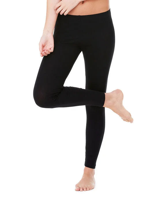 Mesh-Lined Hoodies812 - Bella + Canvas Ladies Cotton/Spandex Legging | Black