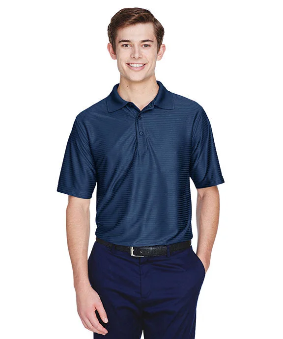 Outdoor Sweatshirts8413 - UltraClub Mens Cool & Dry Elite Tonal Stripe Performance Polo Shirt | Navy