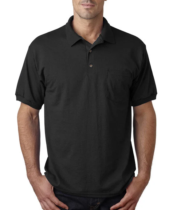 Cropped Sweatshirts8900 - Gildan DryBlend® Adult Jersey Polo Shirt with Pocket | Black