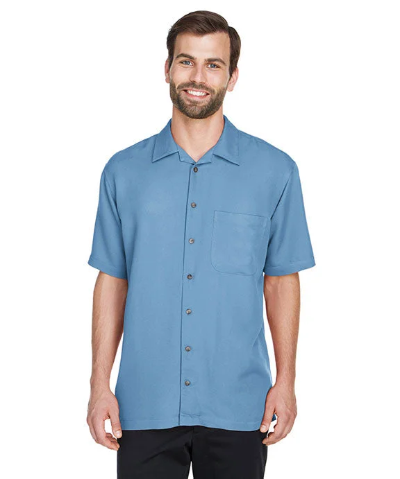 Studded Sweatshirts8980 - UltraClub Mens Cabana Breeze Camp Shirt | Wedgewood