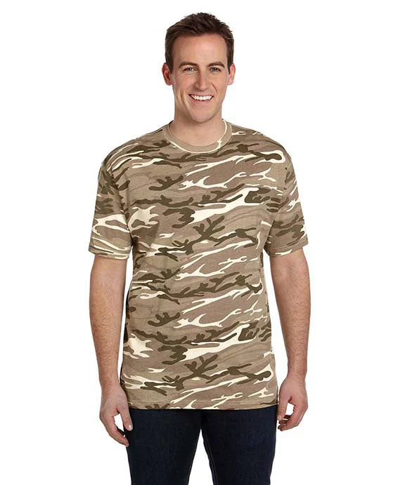 Embroidered Sweatshirts939 - Anvil Adult Midweight Camouflage T-Shirt | Sand Camo