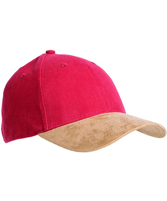 Sheer HoodiesBA555 - Big Accessories Suede Bill Cap | Antique Red/Tan