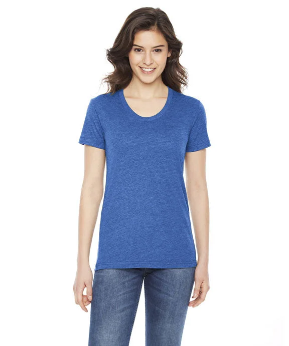 Artist HoodiesBB301W - American Apparel Ladies Poly-Cotton Crewneck T-Shirt | Heather Lake Blue